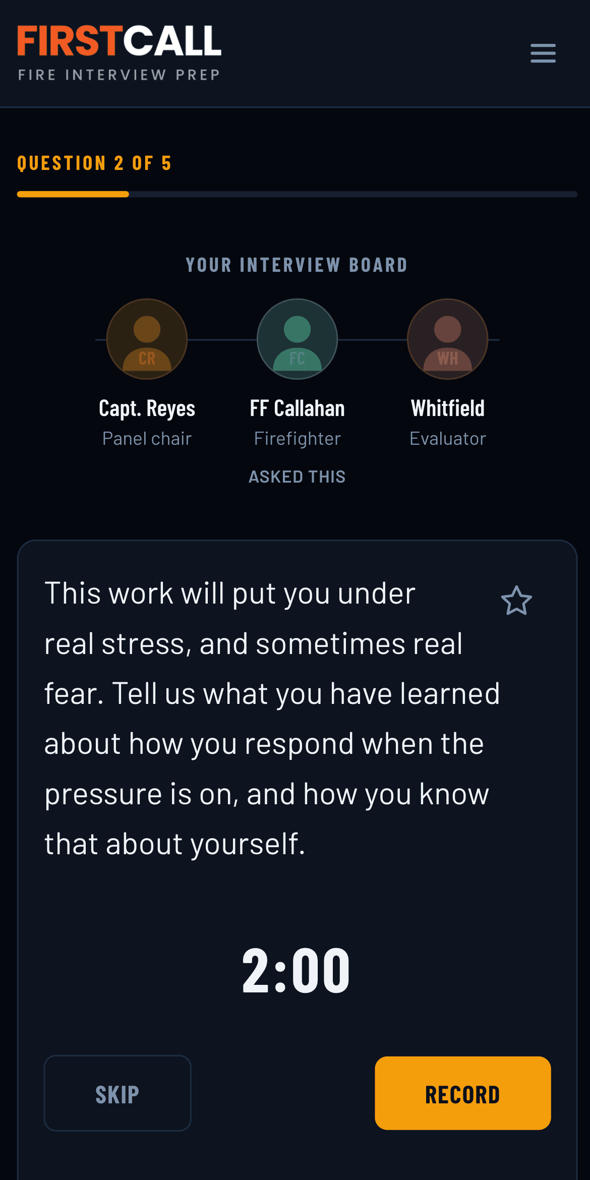 First Call on a phone